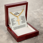 Engraved Cross Necklace for Stepson with Cuban Link Chain