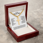 Engraved Cross Necklace for Bonus Son with Cuban Link Chain