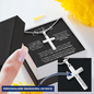 Personalized Cross Necklace for Soulmate  with Adjustable Snake Chain