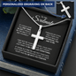 Personalized Cross Necklace for Soulmate  with Adjustable Snake Chain