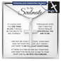 Personalized Cross Necklace for Soulmate with Adjustable Snake Chain