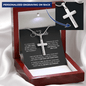 Personalized Cross Necklace for Soulmate  with Adjustable Snake Chain