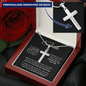 Personalized Cross Necklace for Soulmate  with Adjustable Snake Chain