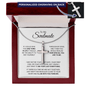 Personalized Cross Necklace for Soulmate with Adjustable Snake Chain