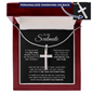 Personalized Cross Necklace for Soulmate  with Adjustable Snake Chain
