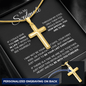 Personalized Cross Necklace for Soulmate  with Adjustable Snake Chain