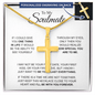 Personalized Cross Necklace for Soulmate with Adjustable Snake Chain