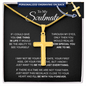 Personalized Cross Necklace for Soulmate  with Adjustable Snake Chain