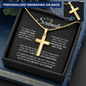 Personalized Cross Necklace for Soulmate  with Adjustable Snake Chain