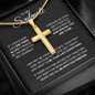 Personalized Cross Necklace for Soulmate  with Adjustable Snake Chain