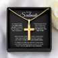 Personalized Cross Necklace for Soulmate  with Adjustable Snake Chain