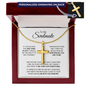 Personalized Cross Necklace for Soulmate with Adjustable Snake Chain