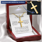 Personalized Cross Necklace for Soulmate with Adjustable Snake Chain