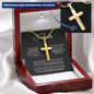 Personalized Cross Necklace for Soulmate  with Adjustable Snake Chain