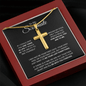 Personalized Cross Necklace for Soulmate  with Adjustable Snake Chain