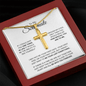Personalized Cross Necklace for Soulmate with Adjustable Snake Chain