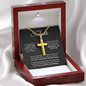 Personalized Cross Necklace for Soulmate  with Adjustable Snake Chain