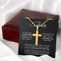 Personalized Cross Necklace for Soulmate  with Adjustable Snake Chain