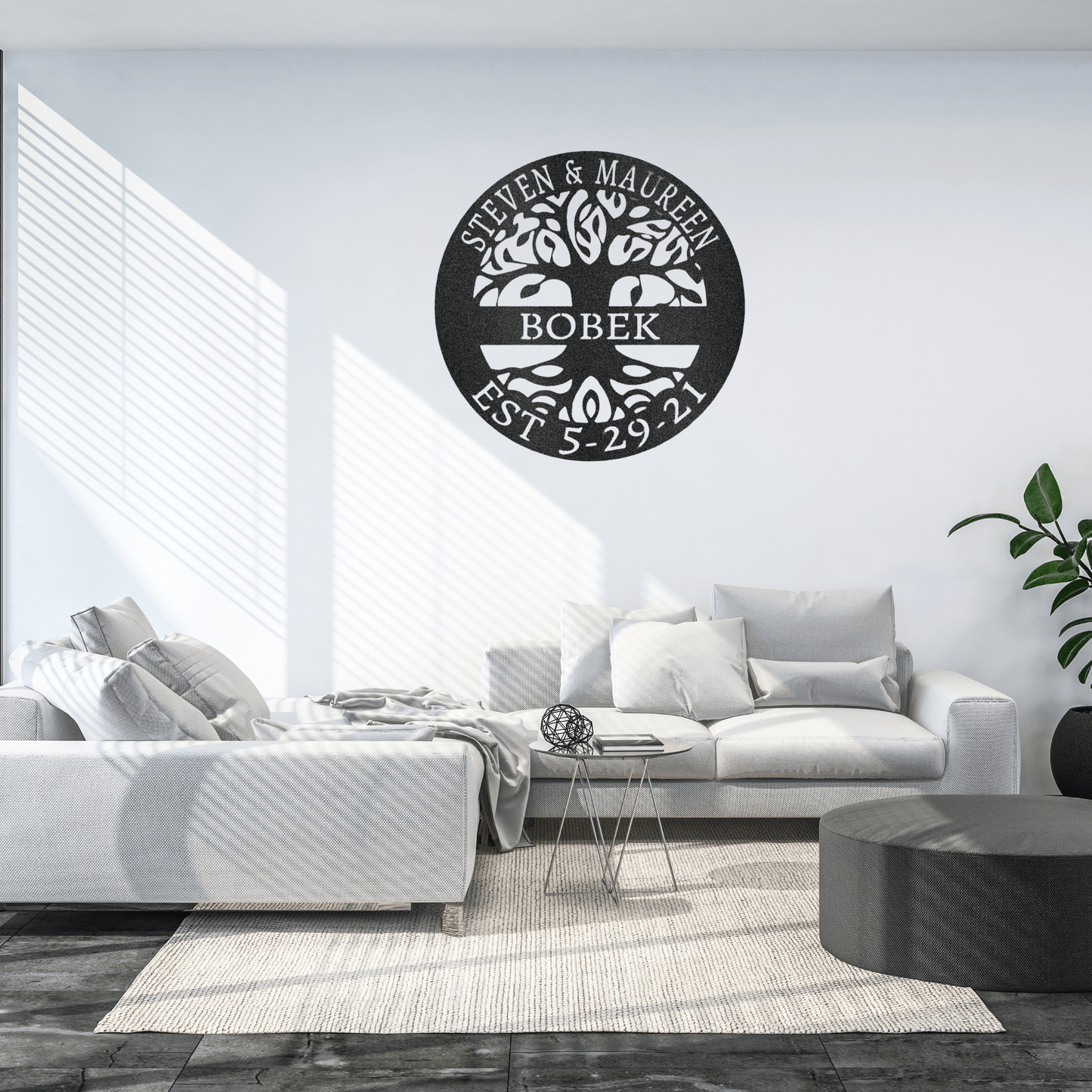Personalized Housewarming Gift | Made in U.S.A | Tree of Life Metal Wall Art | Custom Wedding Gift for Couples,Homeowners
